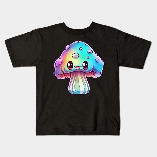 Cute Psychedelic Mushroom Kids T-Shirt by HMMR-design